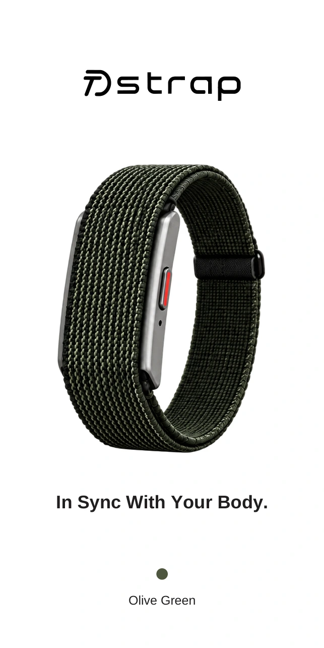 DTstrap Olive Green retail packaging front